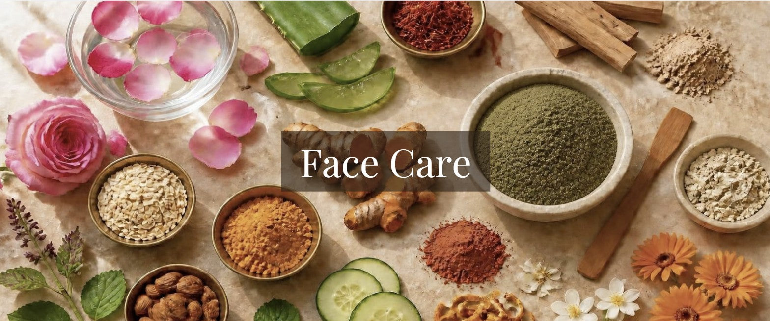 Osadhi face care: rose, aloe, turmeric, saffron and herbs