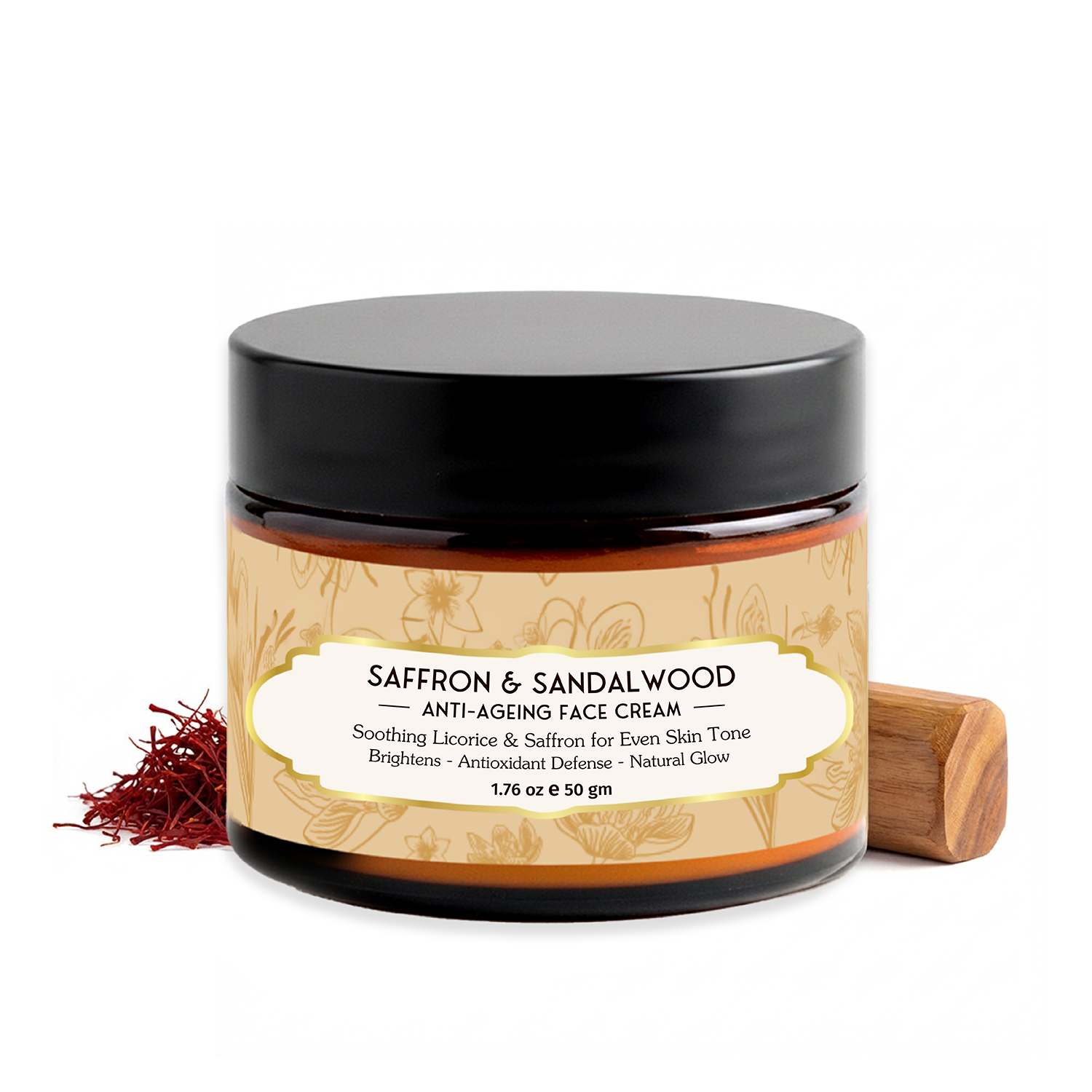 Saffron & Sandalwood Face Cream – Anti-Aging Radiance