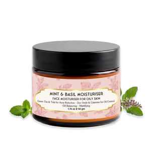 Mint & Basil Moisturiser – Lightweight Hydration for Oily, Acne-Prone Skin