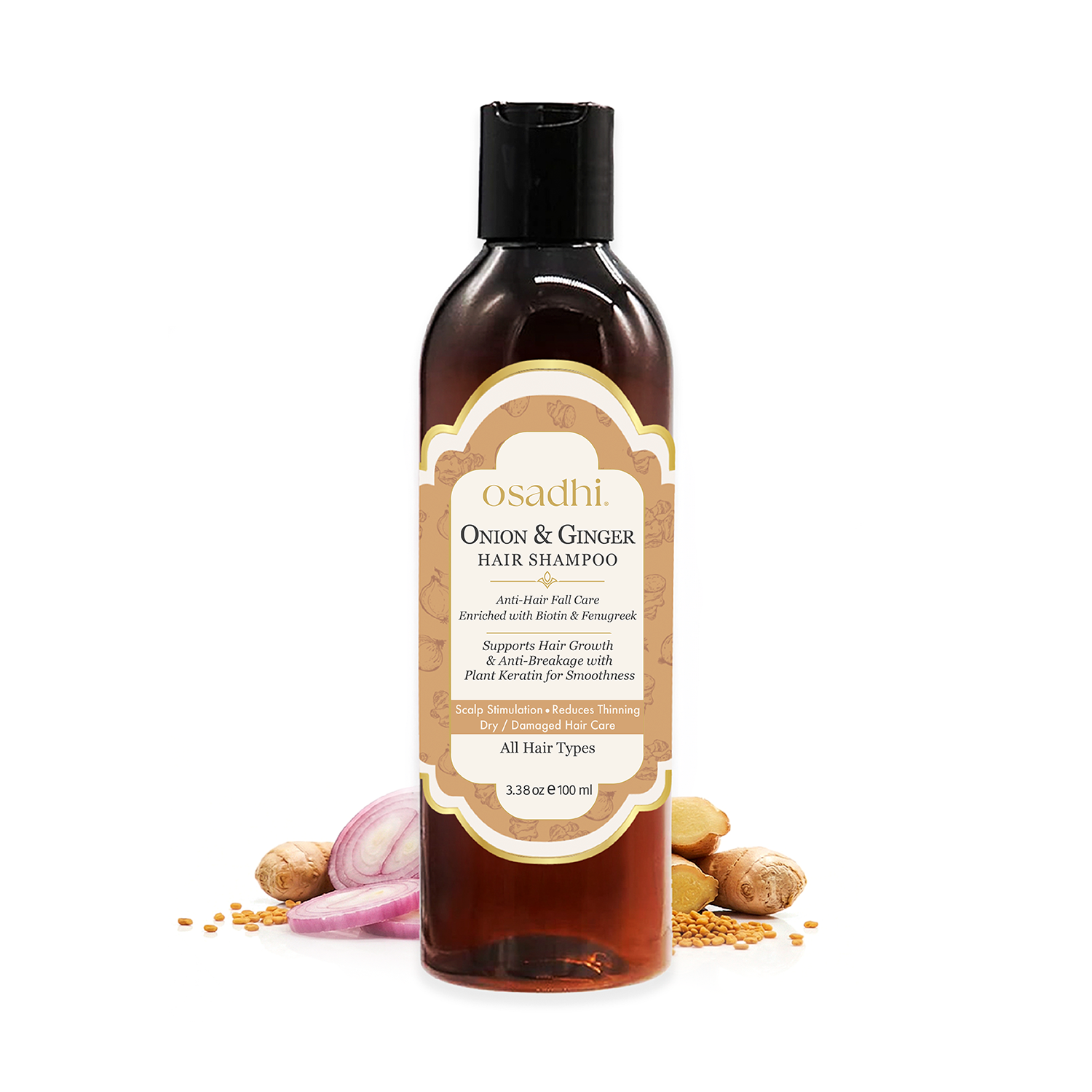 Onion & Ginger Hair Shampoo – Hair Fall Control & Strengthening 100ML