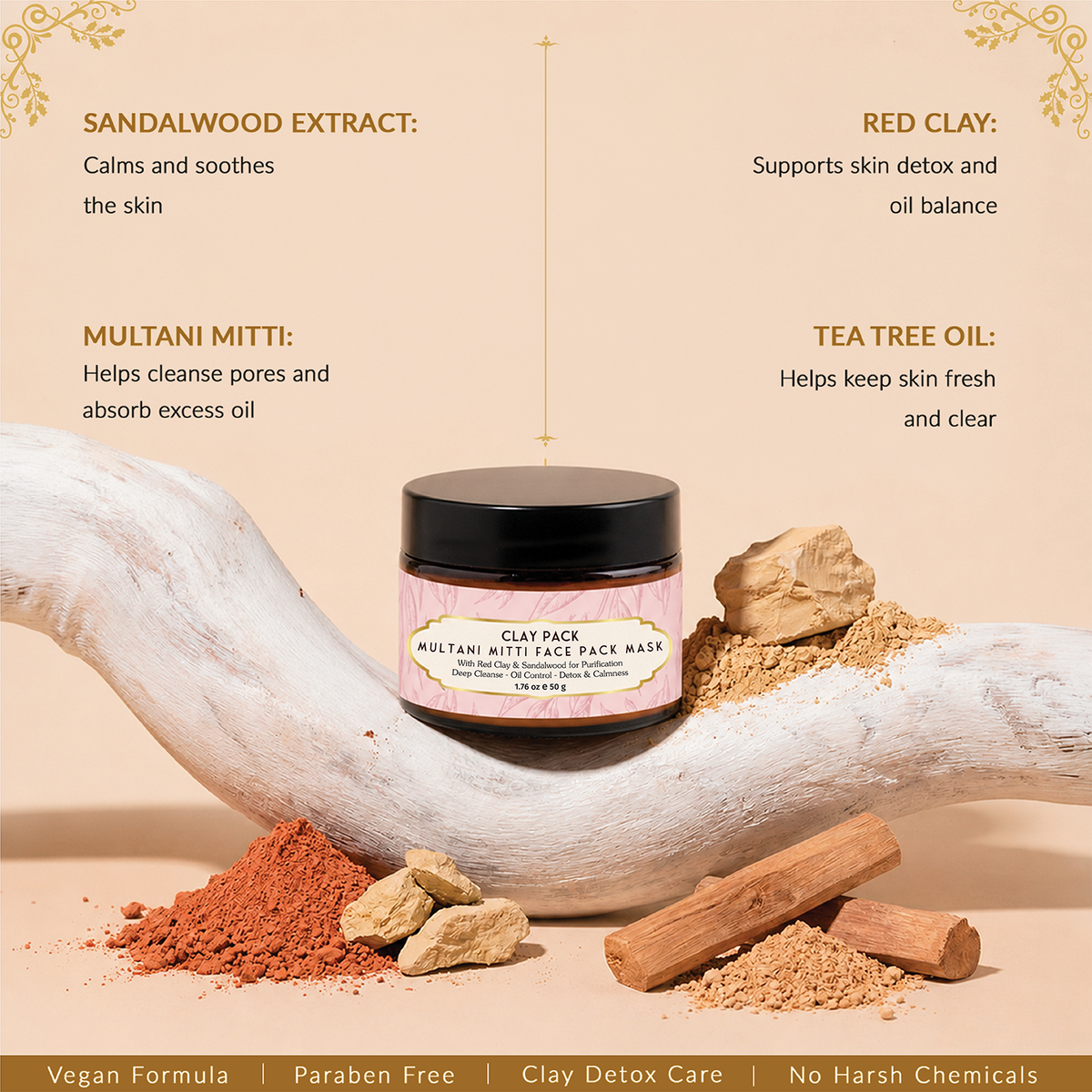 Osadhi Multani Mitti and Red Clay Face Pack 50g