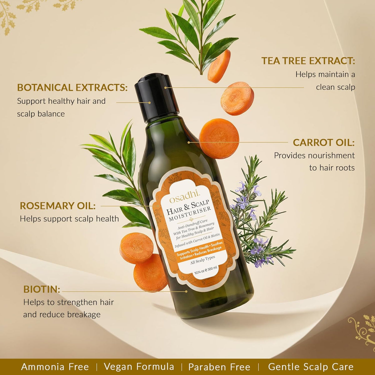 Hair &amp; Scalp Moisturiser with Rosemary for Dandruff &amp; Dry Scalp