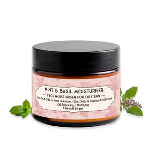 Mint & Basil Moisturiser – Lightweight Hydration for Oily, Acne-Prone Skin