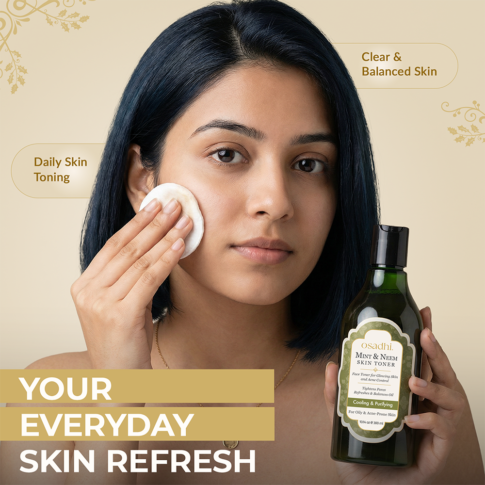 Mint &amp; Neem Face Toner for Oily &amp; Acne Prone Skin with Witch Hazel &amp; Niacinamide