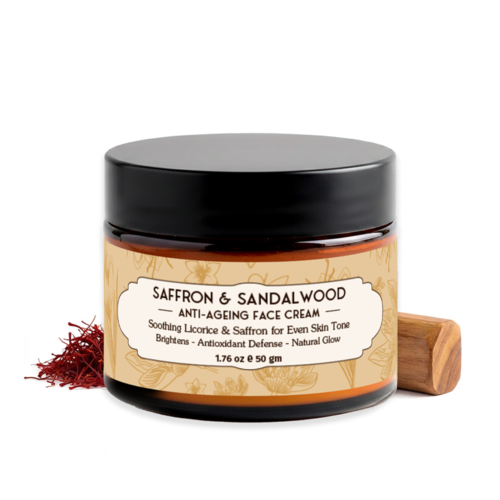 Saffron & Sandalwood Face Cream – Anti-Aging Radiance