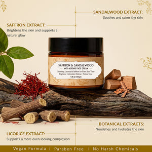 Saffron & Sandalwood Face Cream – Anti-Aging Radiance