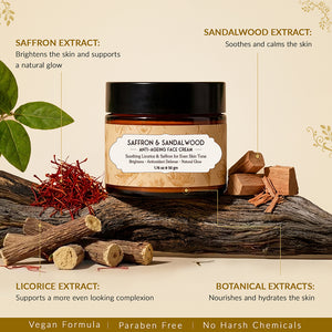 Saffron & Sandalwood Face Cream – Anti-Aging Radiance