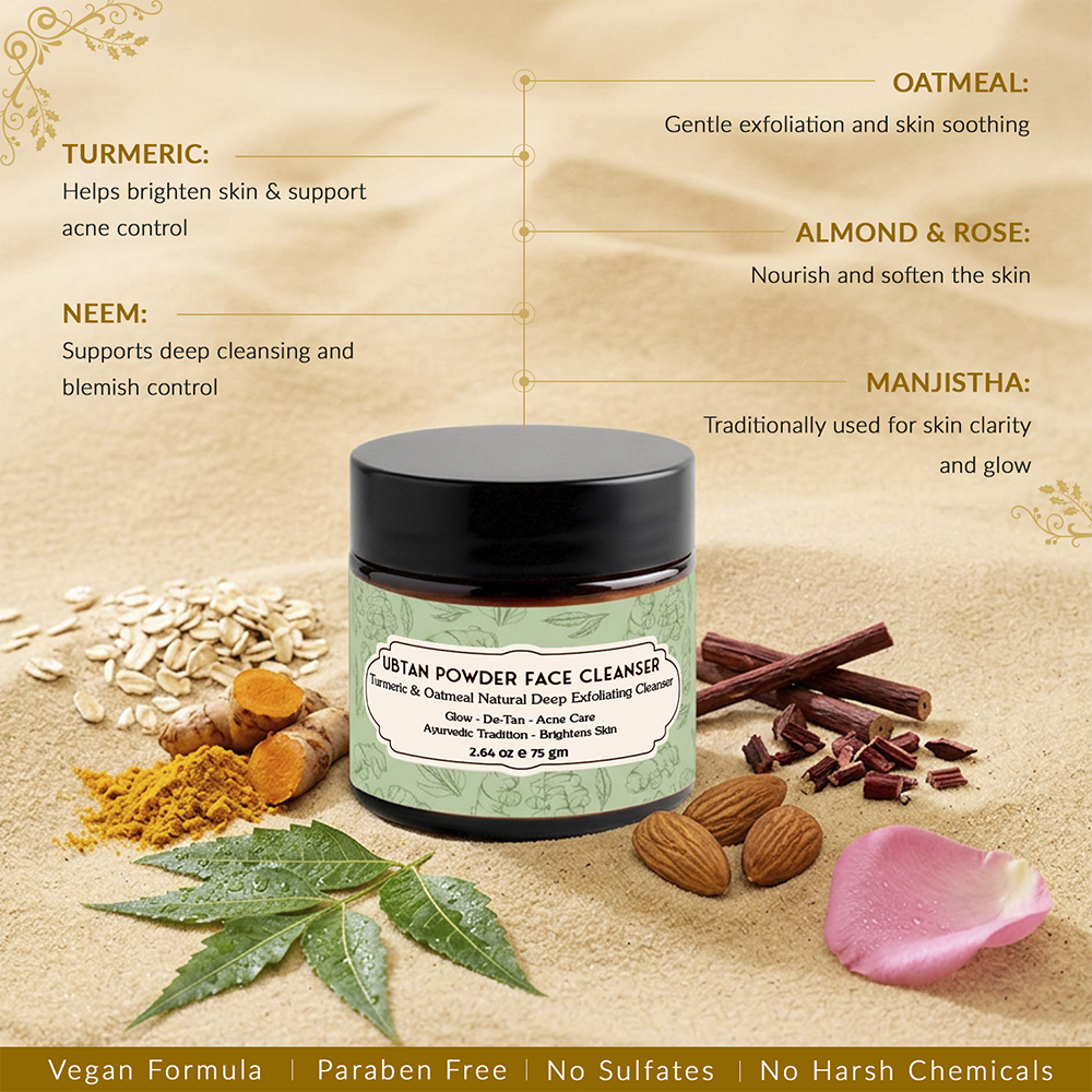 Ubtan Face Pack Powder for Tan Removal with Turmeric &amp; Oatmeal