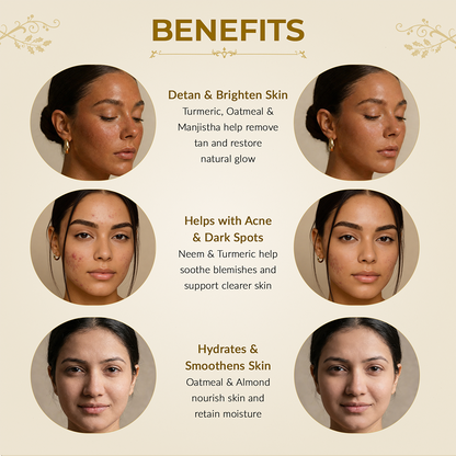 Ubtan Face Pack Powder for Tan Removal with Turmeric &amp; Oatmeal